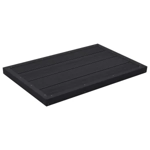 Receveur de douche extérieure 101 x 63 cm composite WPC noir – vue principale