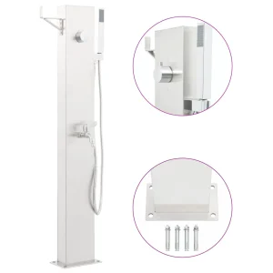 Robinet de jardin colonne 110 cm inox avec douchette – vue principale