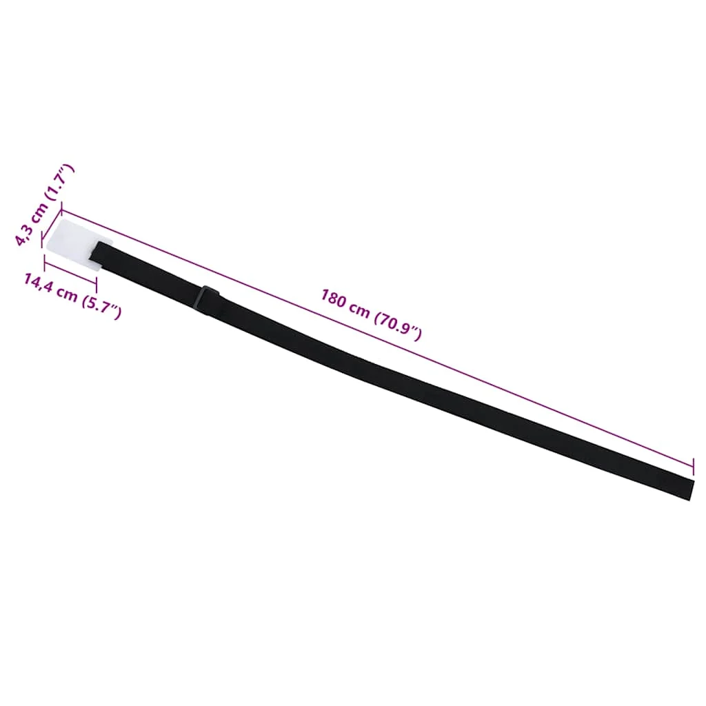 Sangles de fixation pour enrouleur de bâche lot de 8 de 1,8 m – vue des accessoires