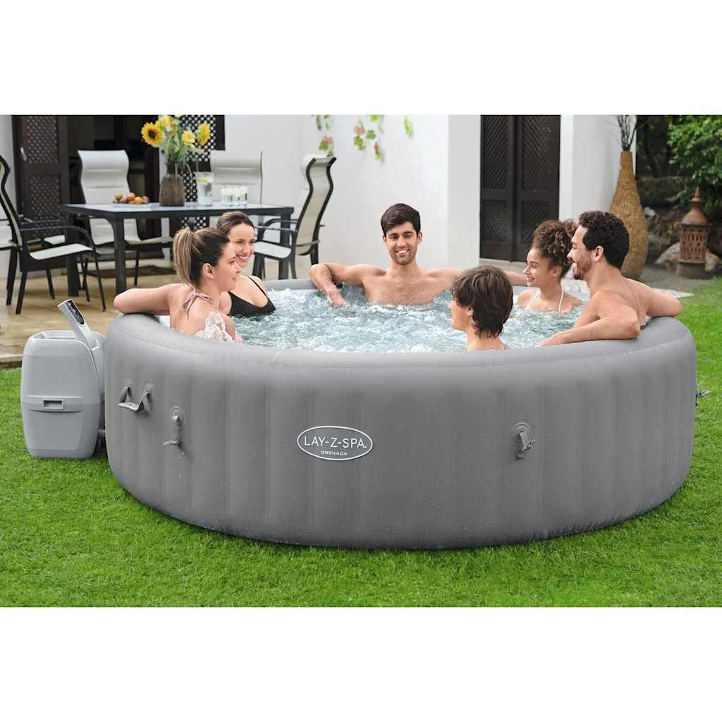 Spa gonflable rond 7 places Ø 236 cm gris clair – vue principale