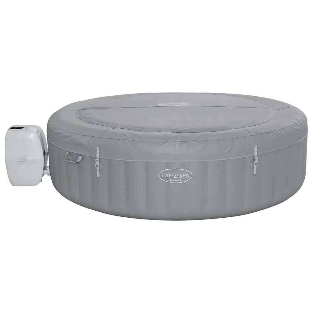 Spa gonflable rond 7 places Ø 236 cm gris clair – vue de côté