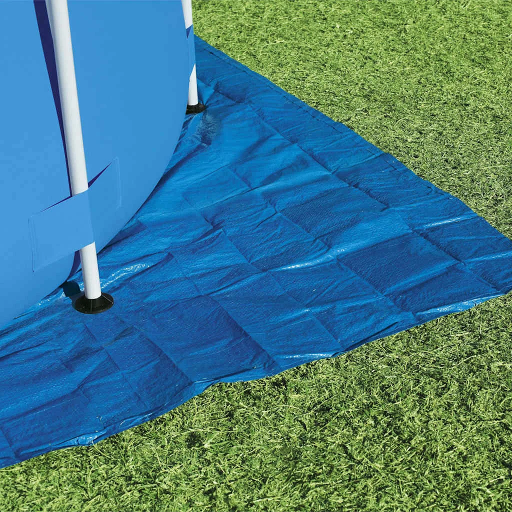 Tapis de sol pour piscine 335 x 335 cm bleu – vue rapprochée