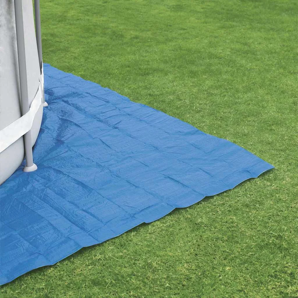 Tapis de sol pour piscine 396 ou 488 cm bleu – vue de côté