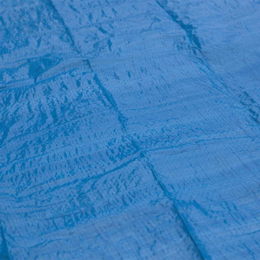 Tapis de sol pour piscine 396 ou 488 cm bleu – vue en situation